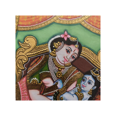 Mysore Yashodha With Krishna Painting | 22KT Gold Leaf