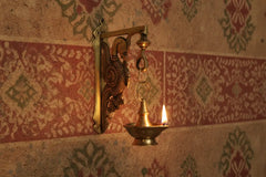 Handcrafted Brass Peacock Wall Hanging Stand   Brass Ware