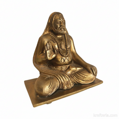 Brass Ramanujacharya Statue | Divine Spiritual Tabletop Idol   Brass Artwork