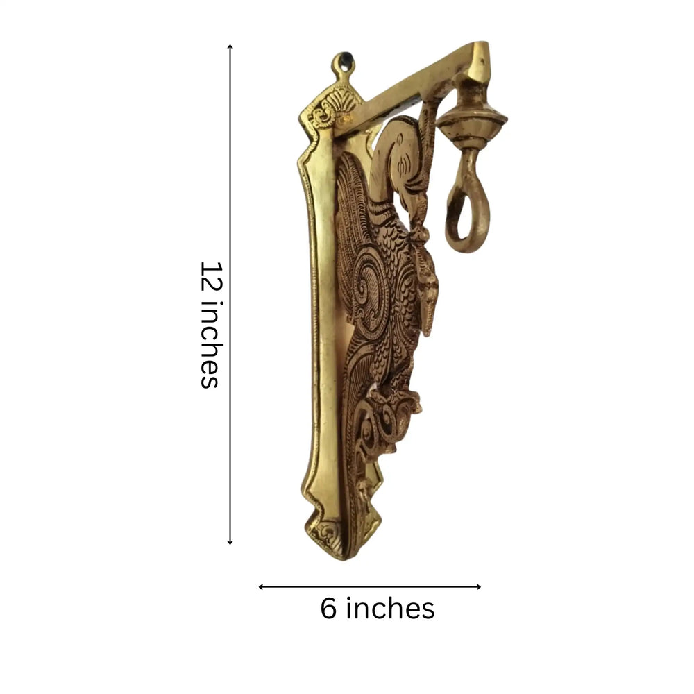 Handcrafted Brass Peacock Wall Hanging Stand   Brass Ware