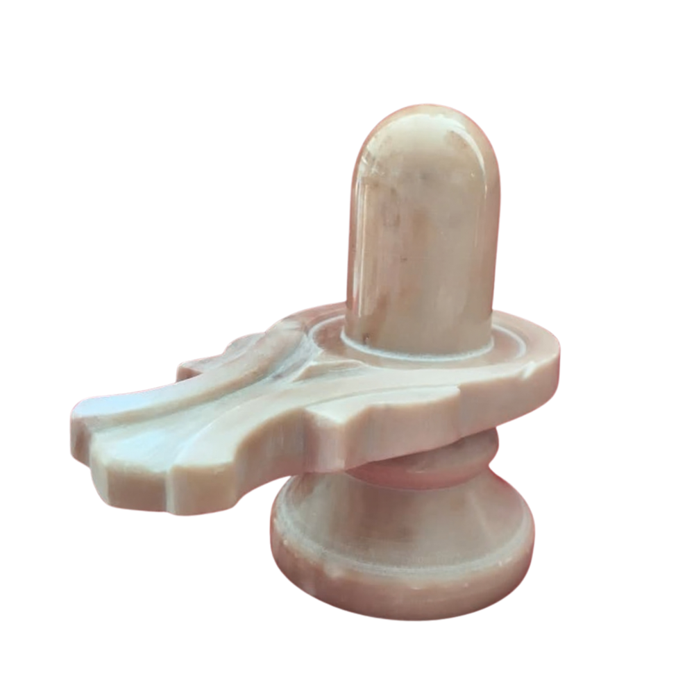 Handcrafted Marble Shiva Lingam-Spiritual Home Temple Idol   Marble Soft Stone