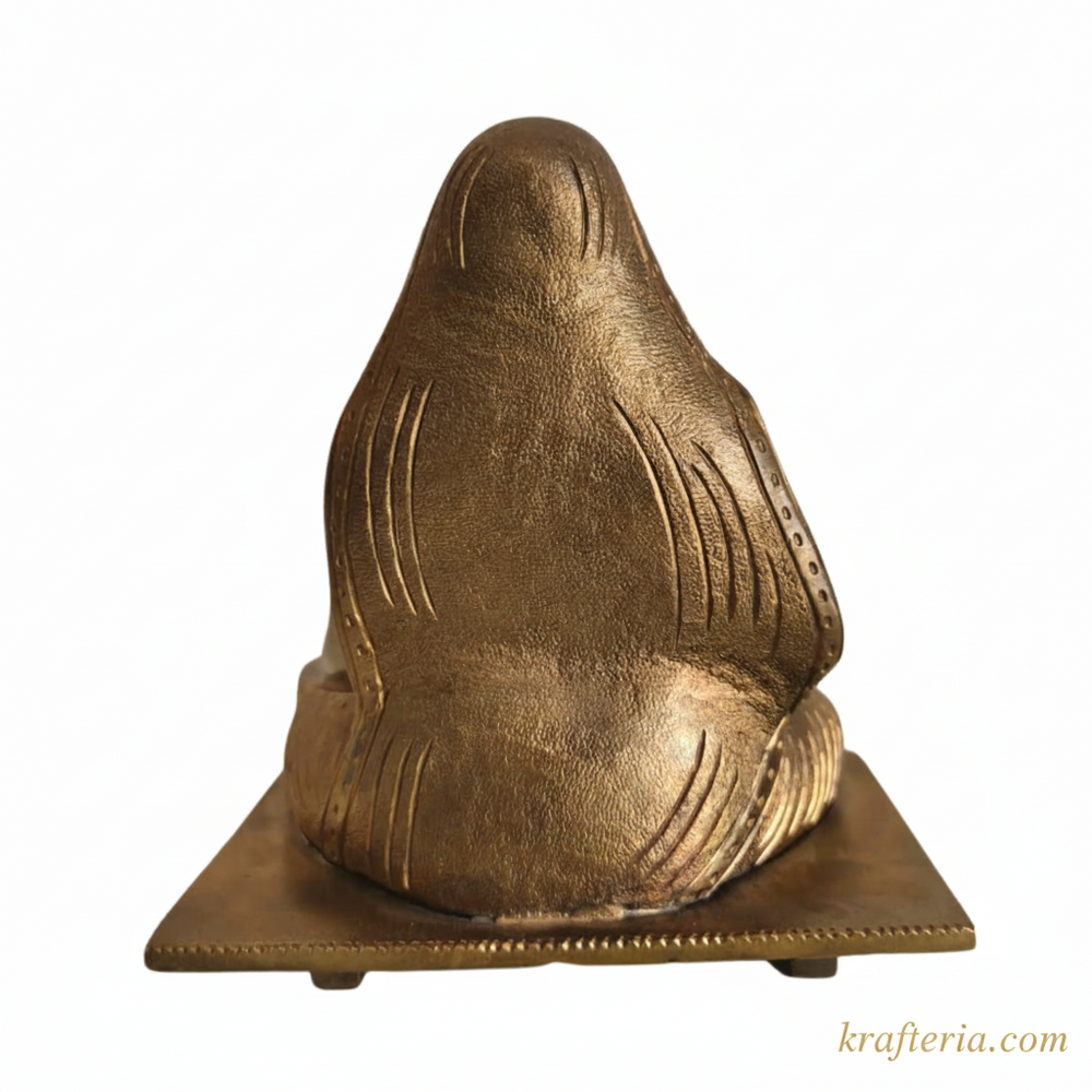 Brass Ramanujacharya Statue | Divine Spiritual Tabletop Idol   Brass Artwork
