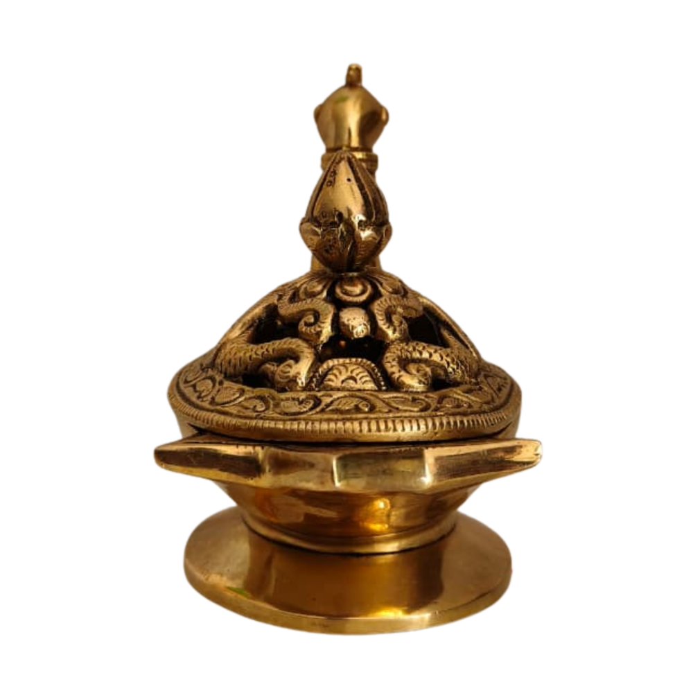 Handcrafted Brass Peacock Decorative Artifact with Engraved Lid   Brass Artwork