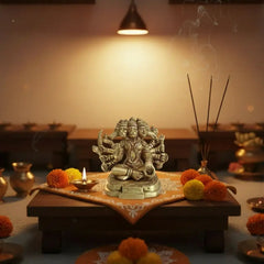 Divine Brass Panchamukha Hanuman – Guardian Energy Idol for Home & Office   Brass Ware