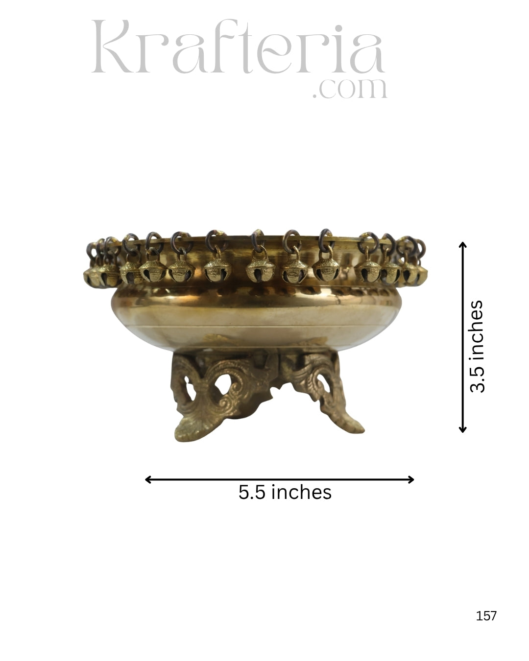 Decorative Brass Urli Bowl for Home, Temple, or Gifting