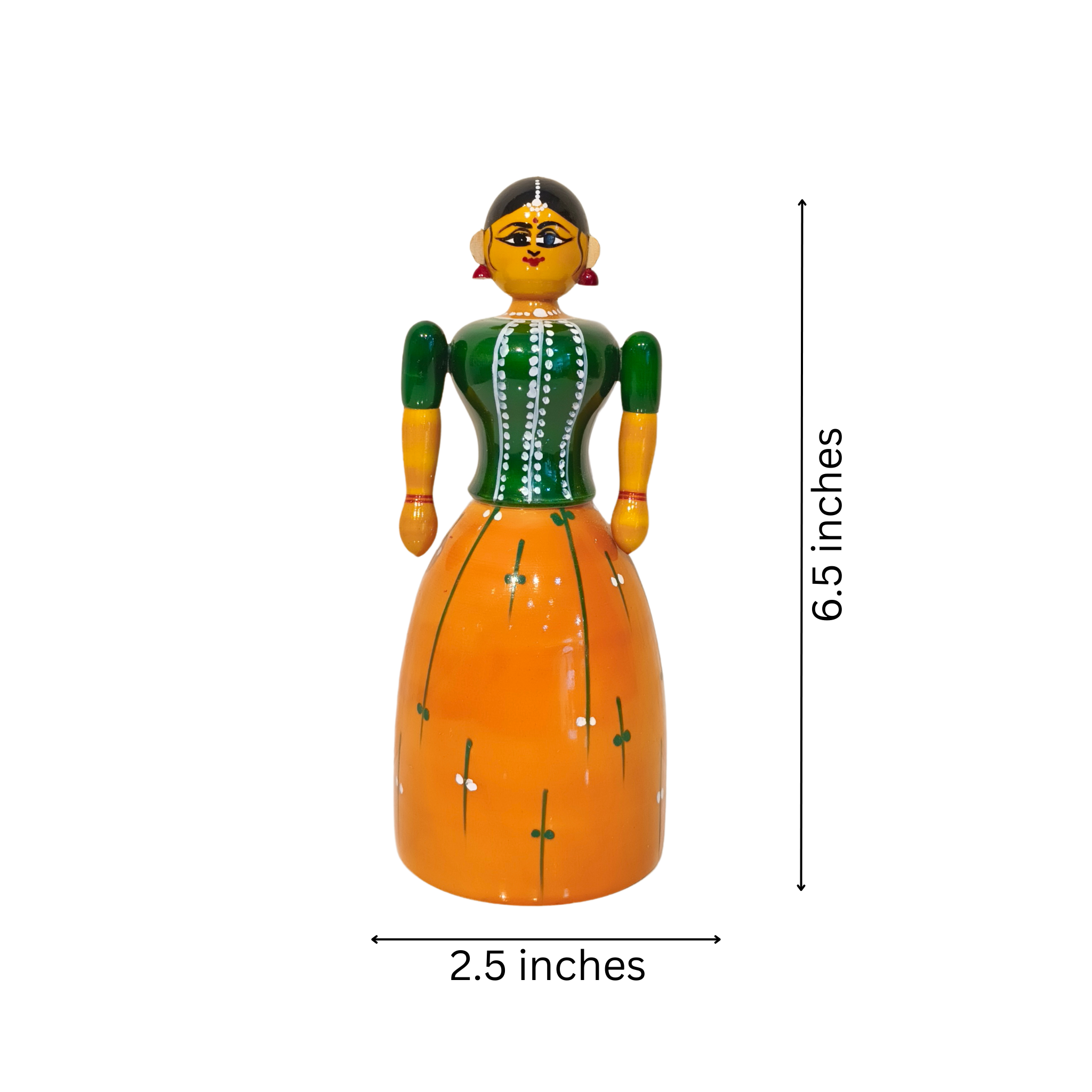 Regal Etikoppaka Lacquer Wooden Lady