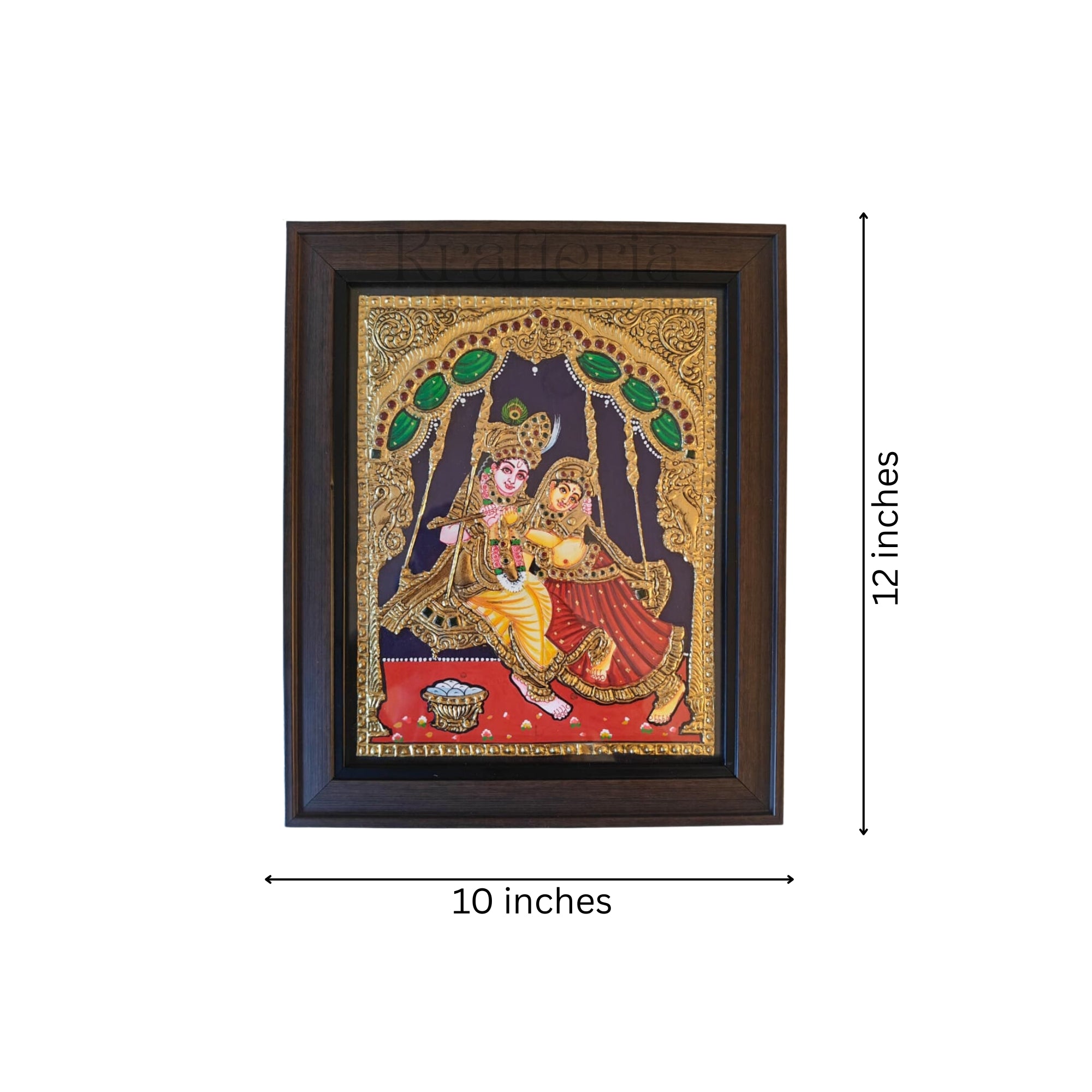 Radha Krishna’s Divine Romance – Thanjavur Art