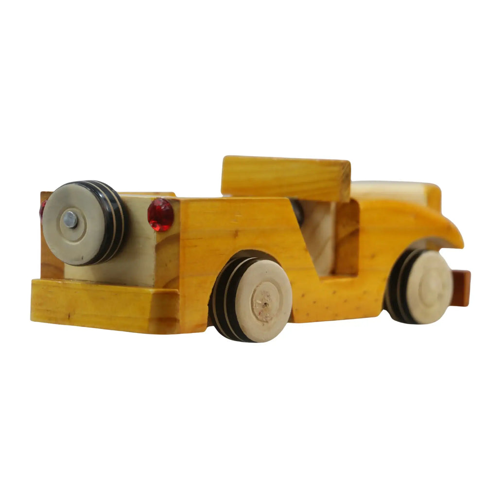 Authentic Channapatna wooden sedan toy handcrafted in India