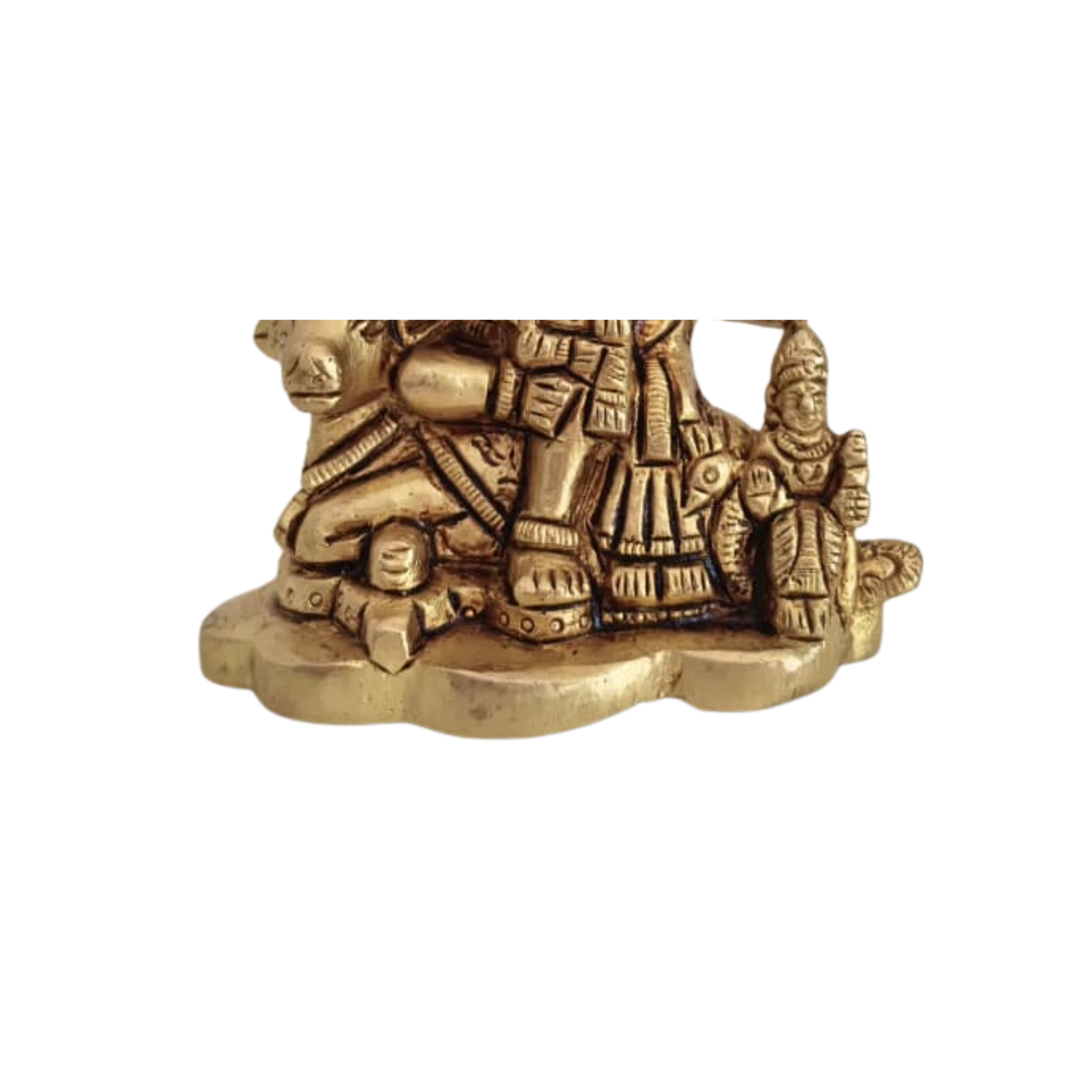 Brass Shiva Parivar Idol on Nandi – Divine Family for Harmony and Protection