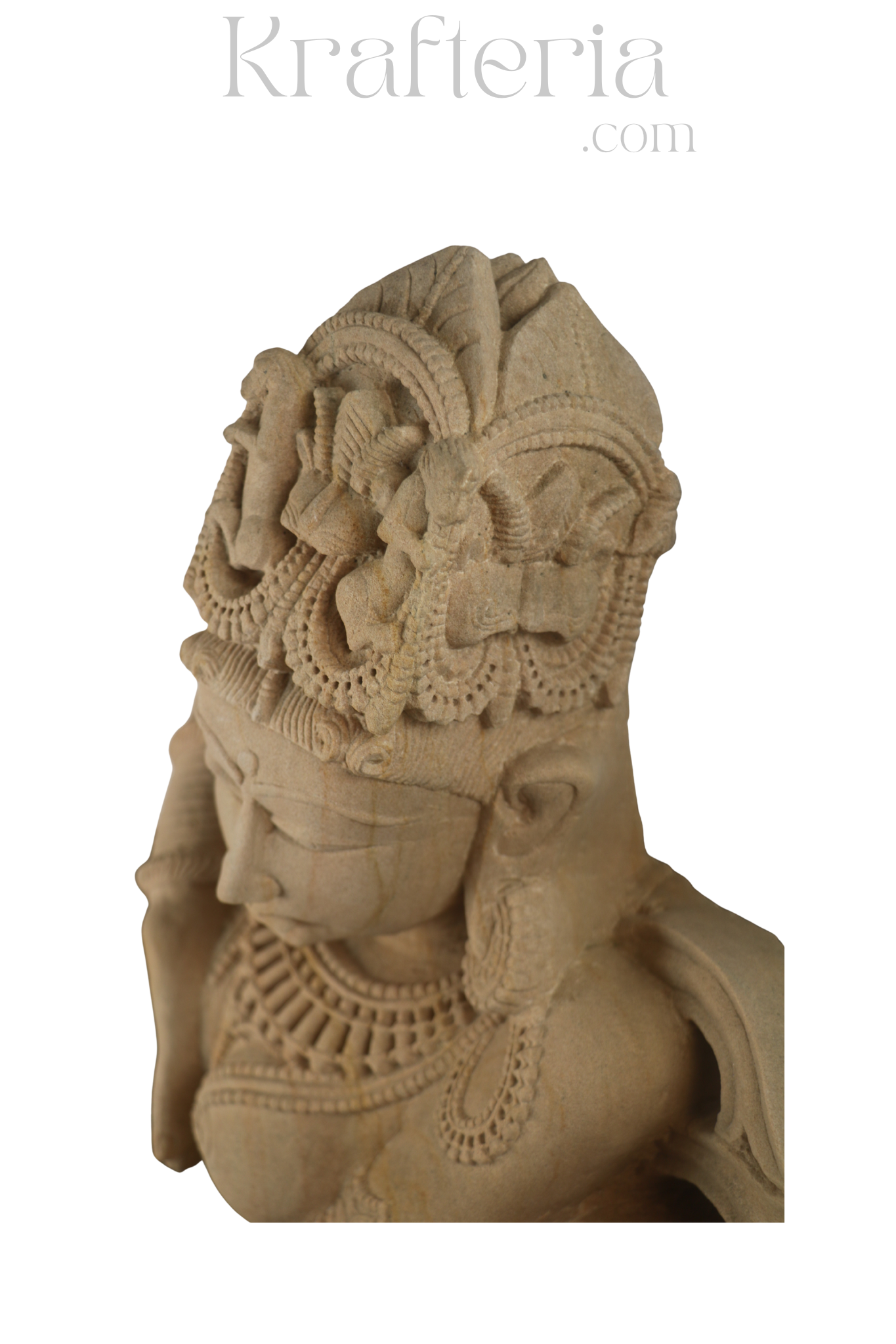 Sandstone Sculpture Of A Traditional Indian Dancer