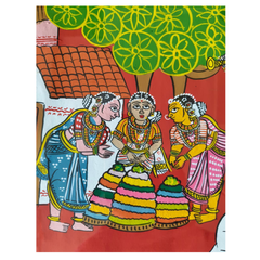 Hand-Painted Bathukamma Festival Cheriyal Painting   Cheriyala Painting