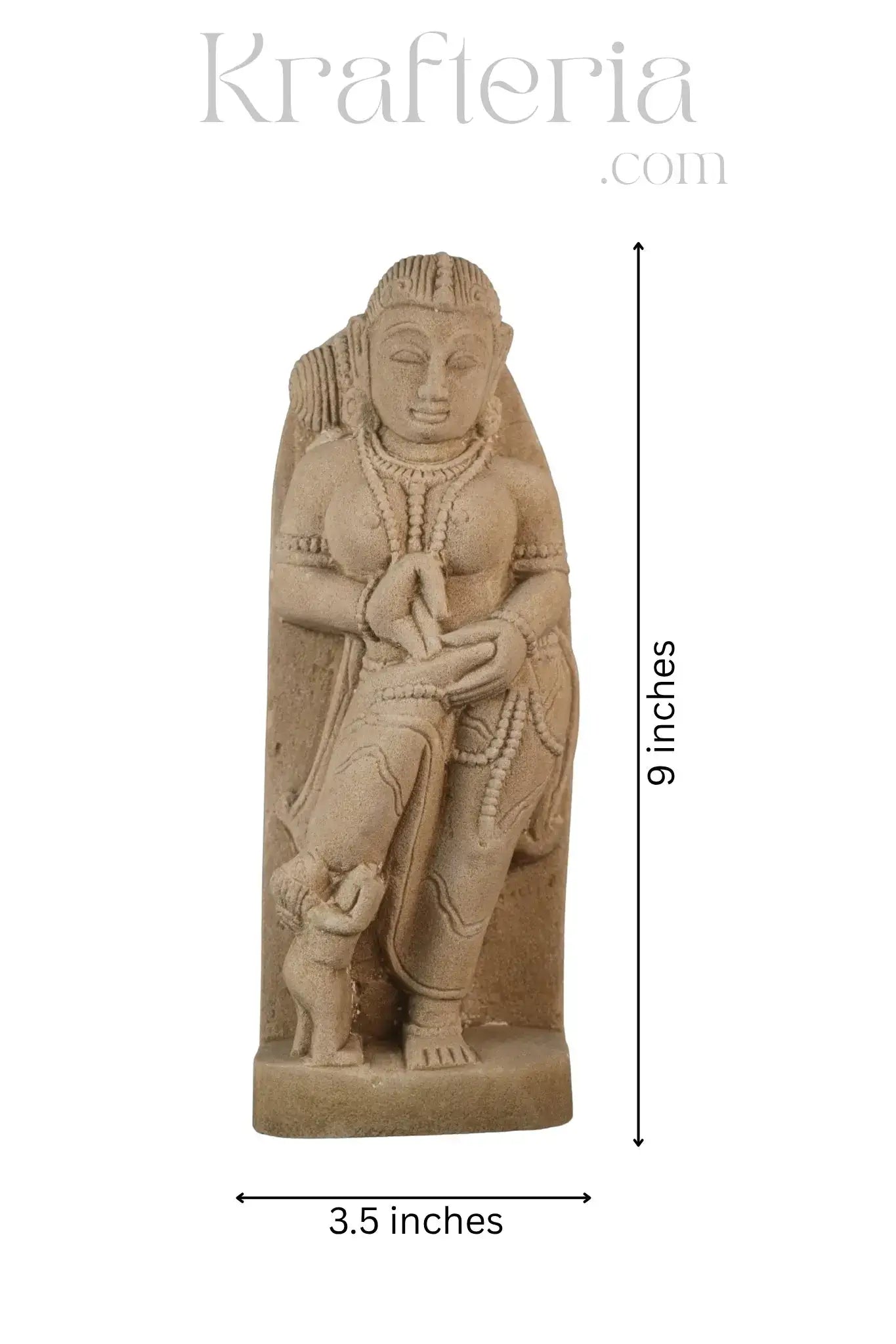 Sandstone female figure with child handcrafted Indian sculpture
