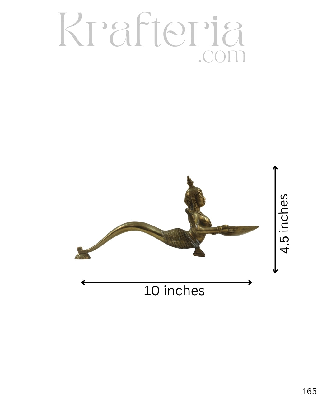 Brass Lady Figurine with Deepam for Pooja Décor