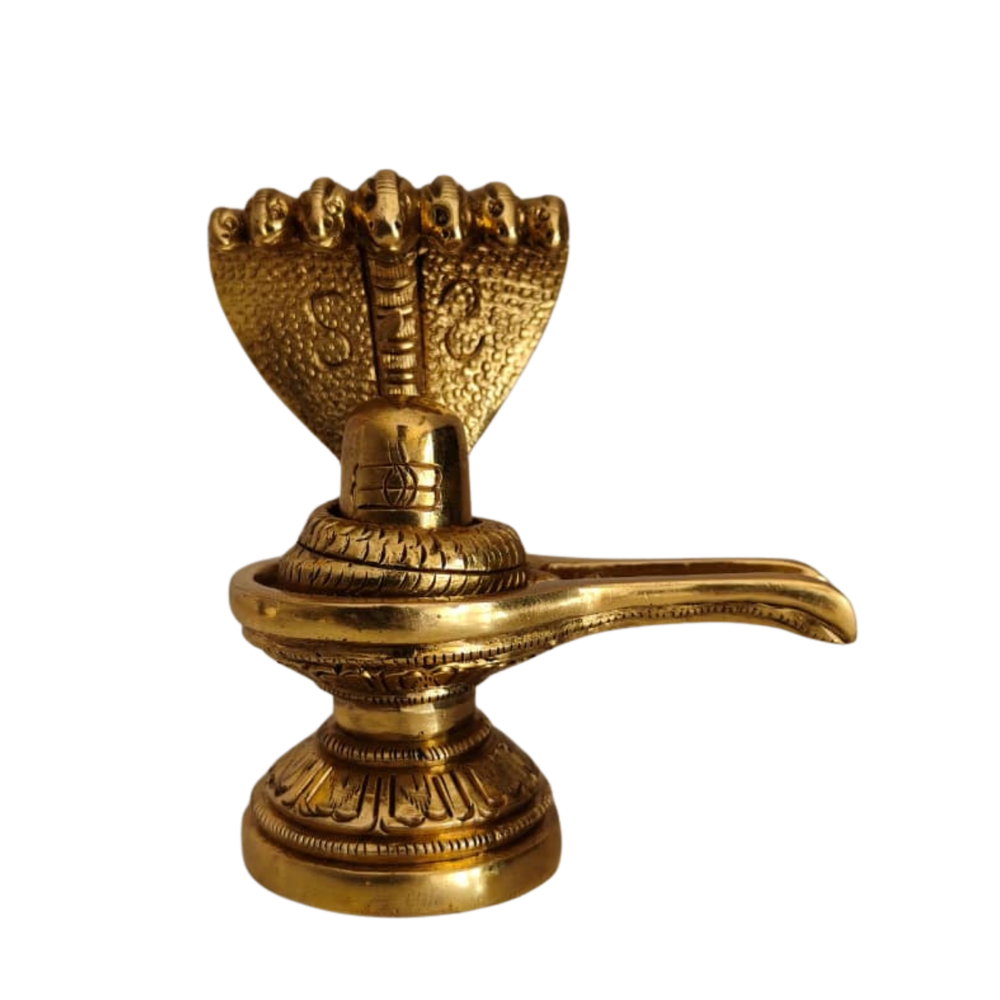 Brass Shiva Lingam for Pooja & Spiritual Decor   Brass Artwork