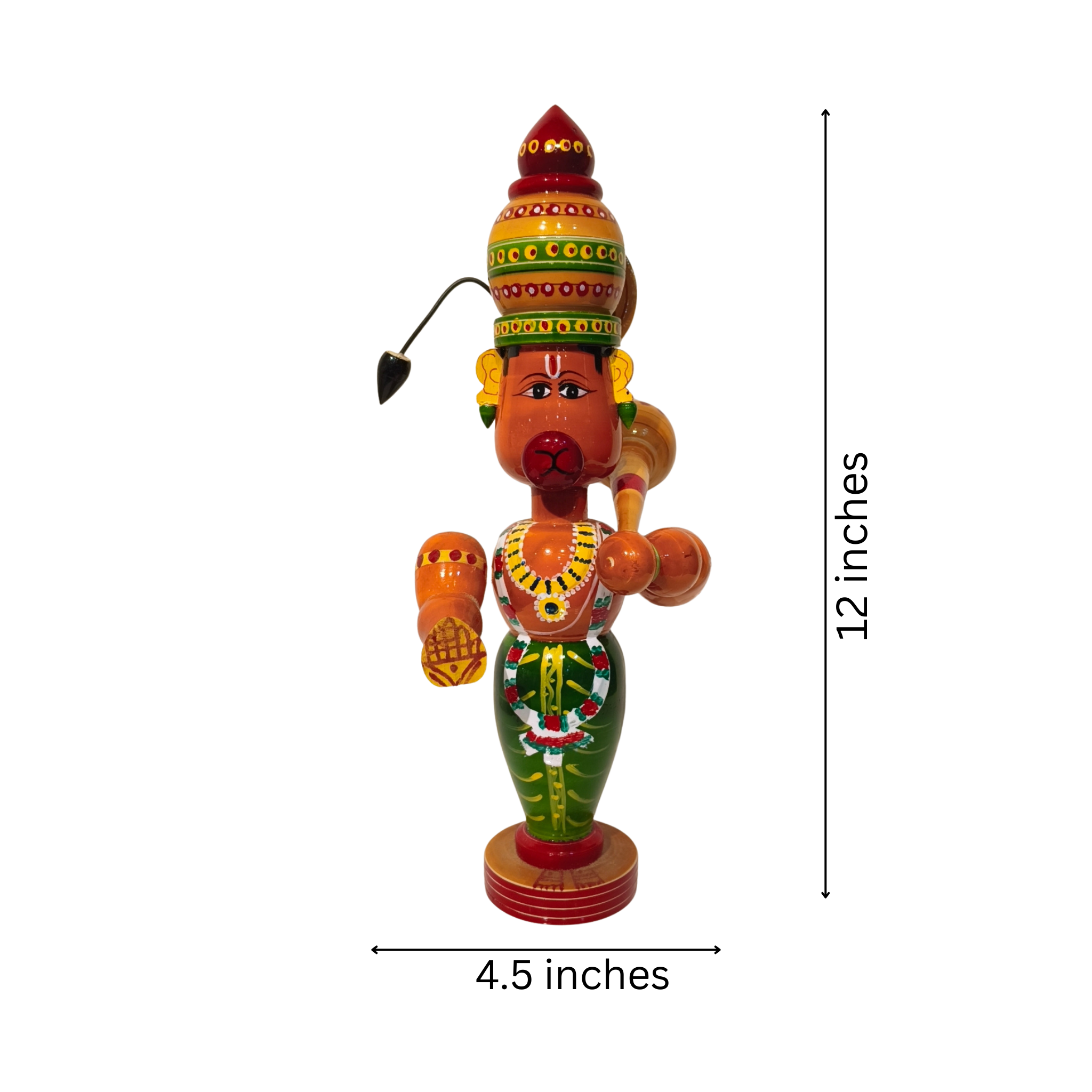 Etikoppaka Lord Hanuman Wooden Statue