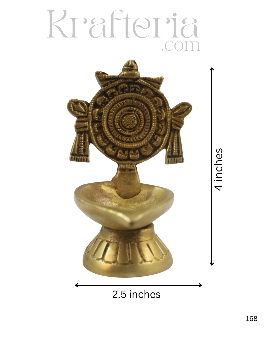Brass Shanku Chakra Diya for Pooja and Rituals