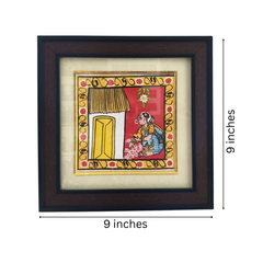 Woman Drawing Traditional Muggulu (Rangoli) - Cheriyal Folk Art Painting   Cheriyala Painting