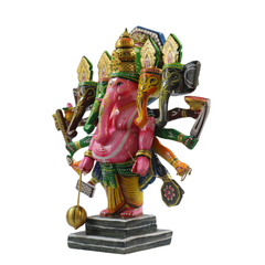 Handcrafted Panchamukhi Ganesha – Auspicious Idol for Pooja & Gifting   Wooden Lacquerware