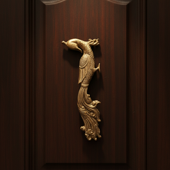 Royal Brass Peacock Door Knocker – Handcrafted Antique Entrance Decor   Brass Artwork