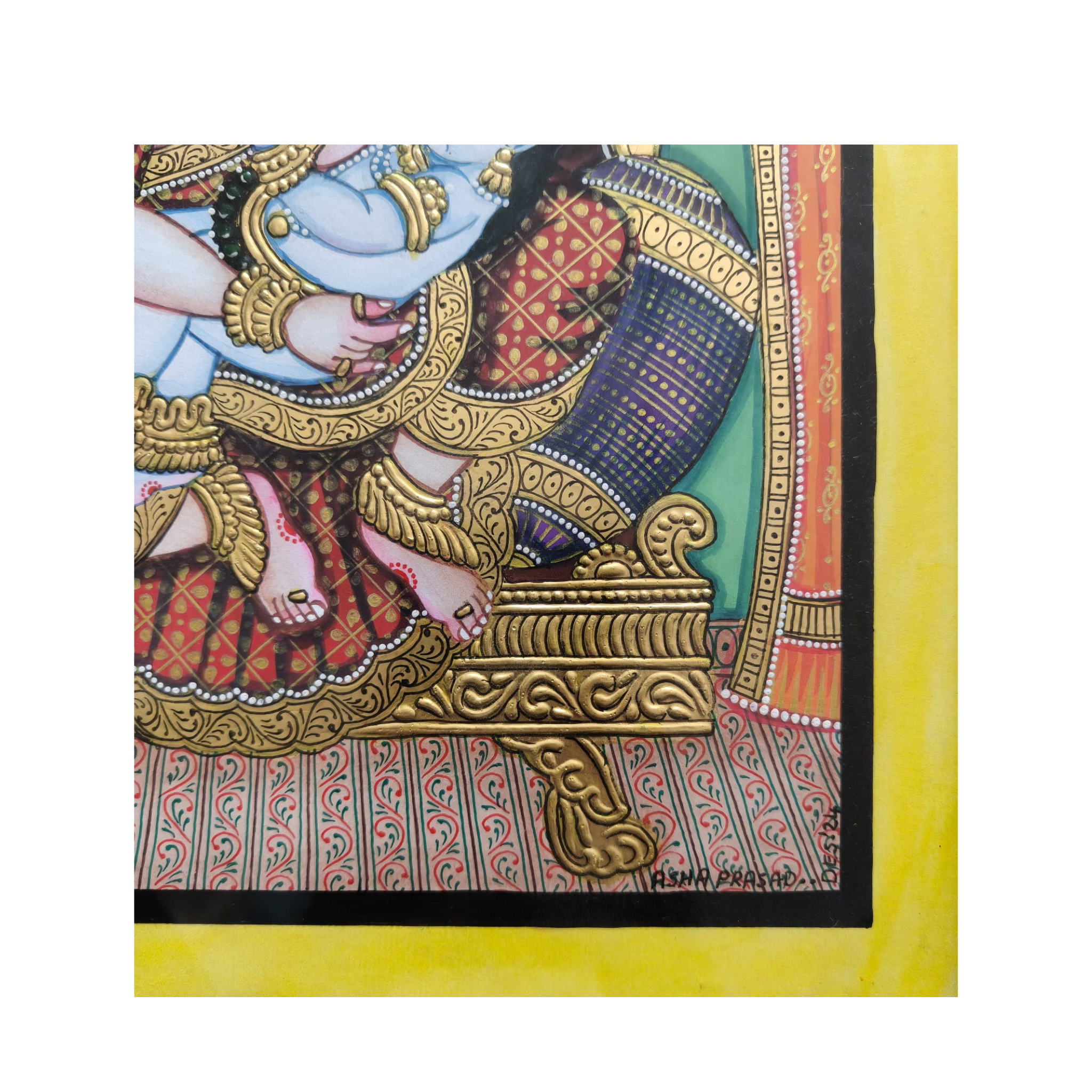 Mysore Yashodha With Krishna Painting | 22KT Gold Leaf