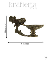 Handcrafted Brass Peacock Deepam with Intricate Design