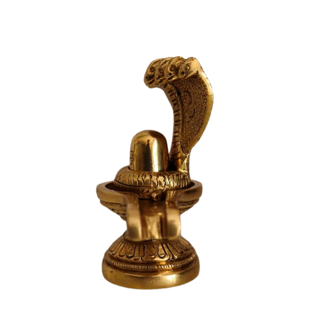 Brass Shiva Lingam for Pooja & Spiritual Decor   Brass Artwork