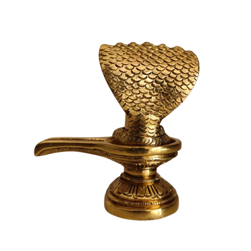 Brass Shiva Lingam for Pooja & Spiritual Decor   Brass Artwork