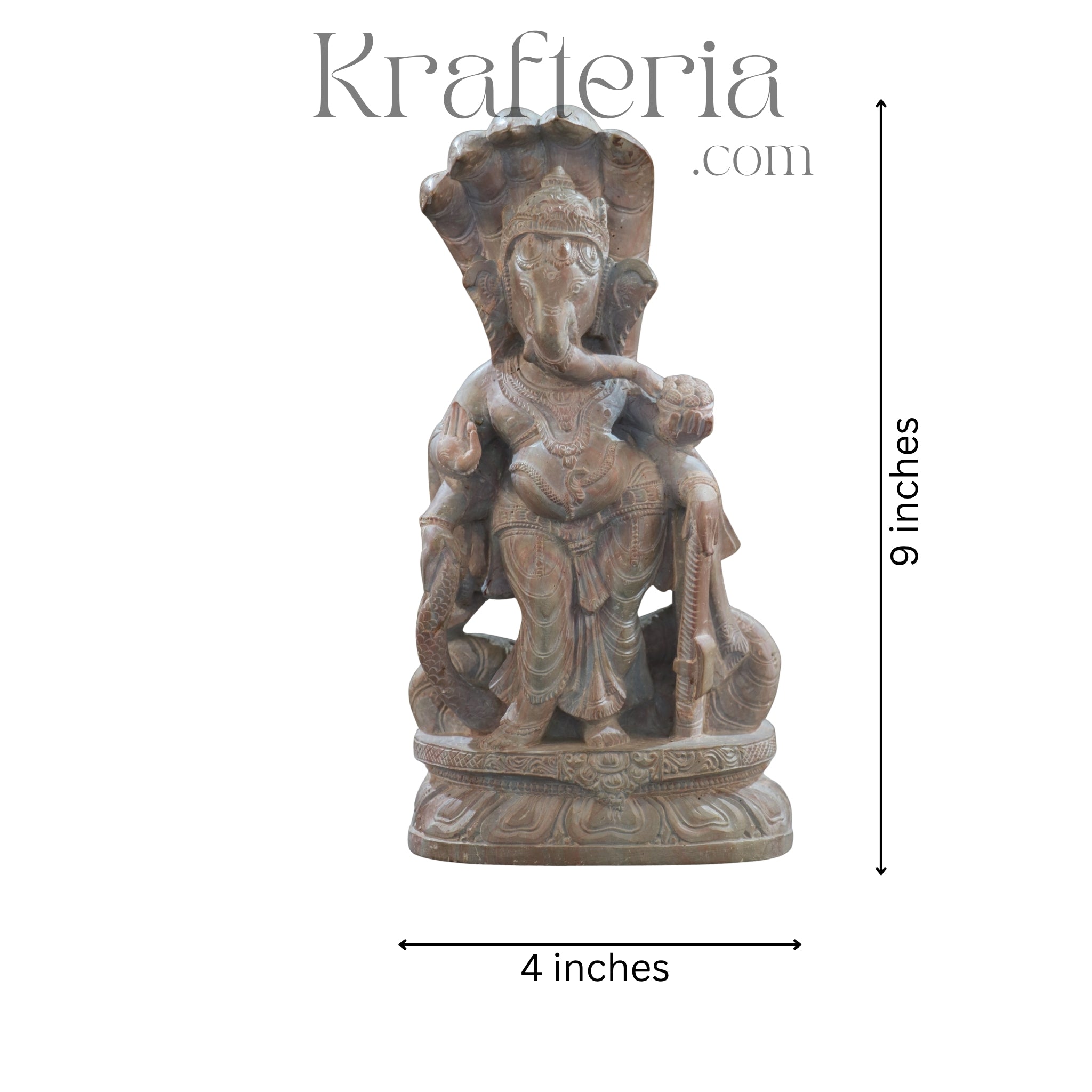 Divine Ganesh Murti with Serpent Headgear – Artistic Spiritual Masterpiece