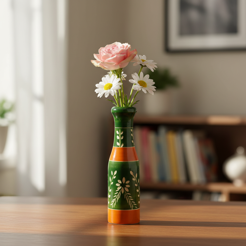 Artistic contemporary flower vase decor piece