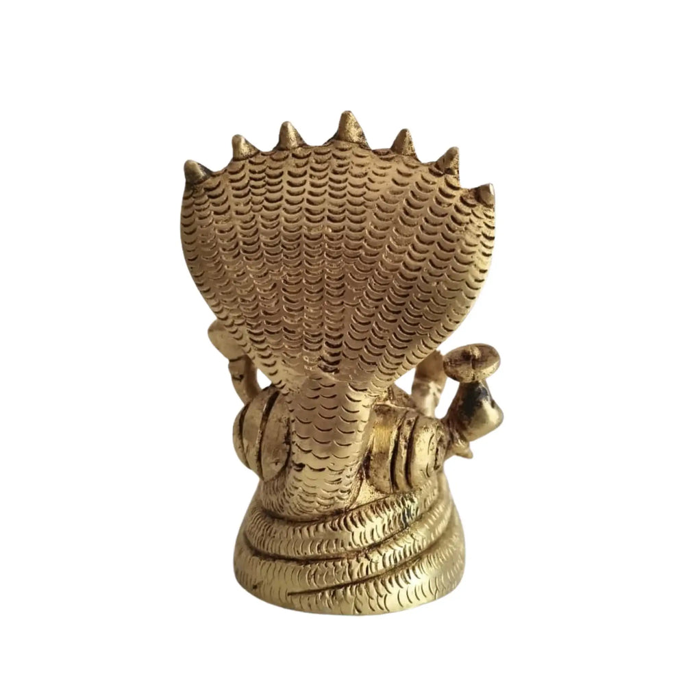 Brass Vishnu Anantha Shayana Idol – Vishnu on Sheshnag with Lakshmi Statue   Brass Ware