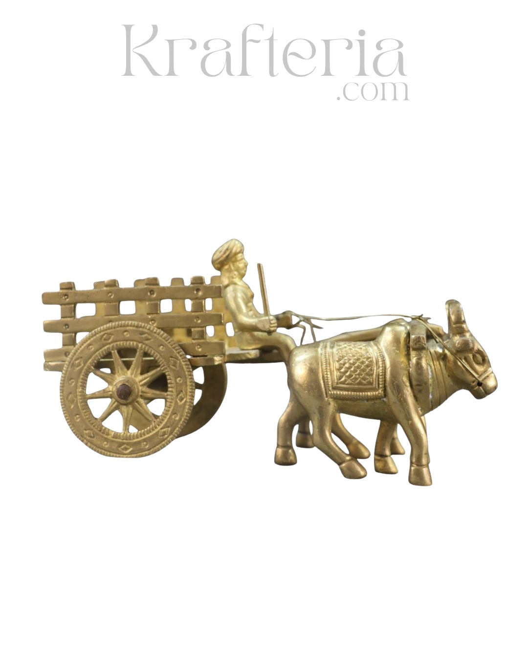 Premium Brass Bullock Cart – Ideal for Gifting & Collectors
