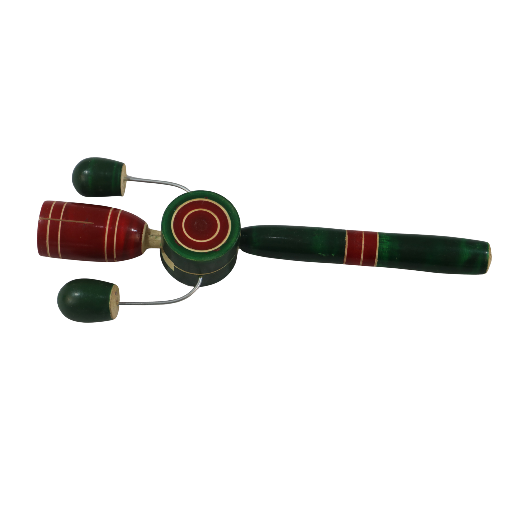 Traditional Channapatna wooden tic tic rattle handcrafted for children