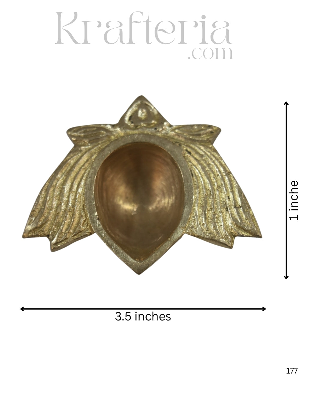 Handcrafted Brass Lotus Diya with Intricate Design