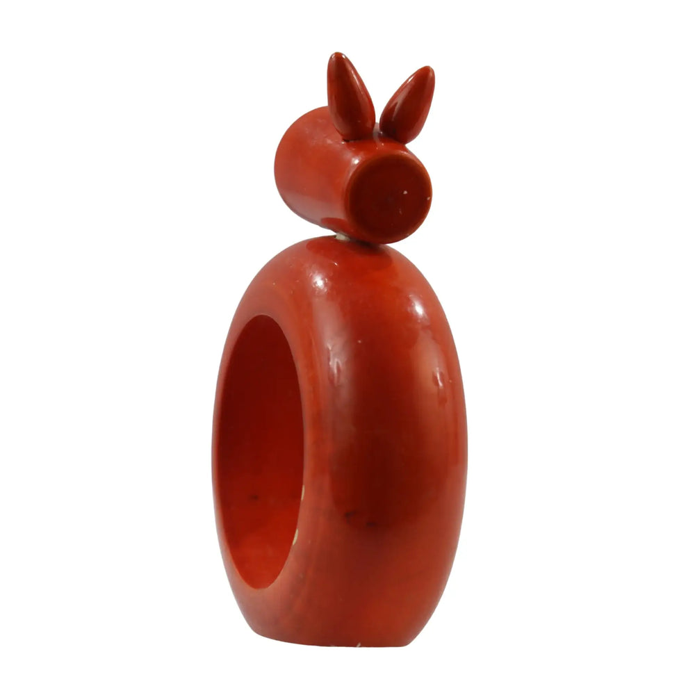 Animal design wooden napkin roller with safe non-toxic paint