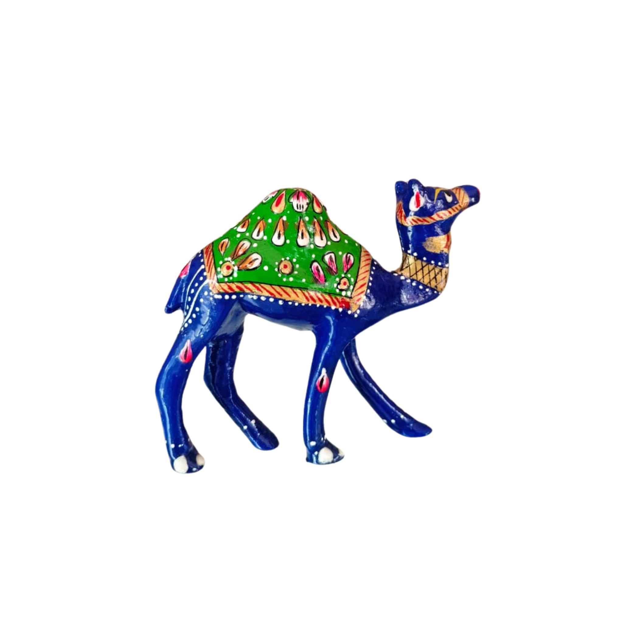 Colorful Metal Camel Statue | Handmade Ethnic Home Decor