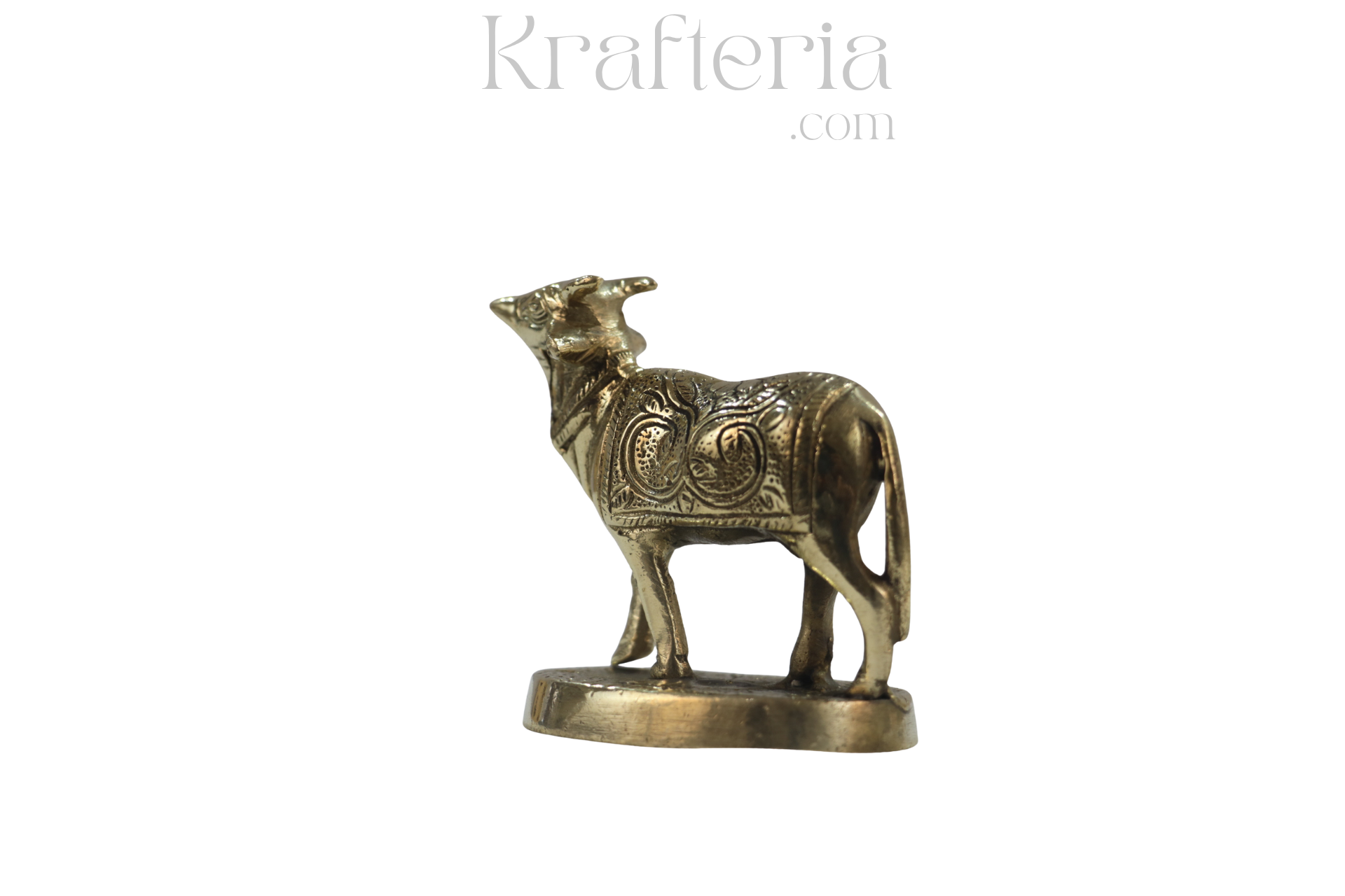 Brass Kamadhenu Cow Statue – Elegant Home Décor Accent
