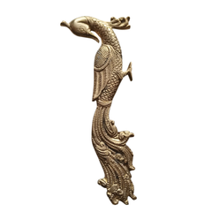 Royal Brass Peacock Door Knocker – Handcrafted Antique Entrance Decor   Brass Artwork