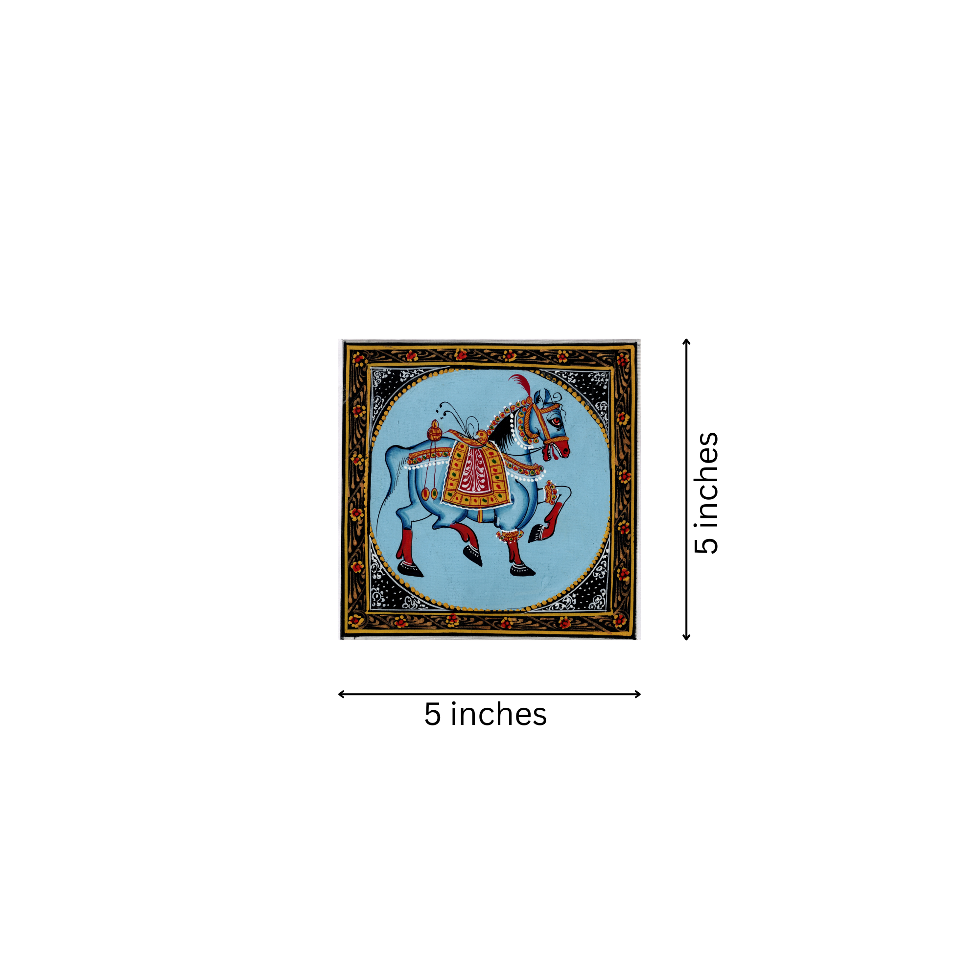 The Ceremonial Blue Steed – Grace in Motion