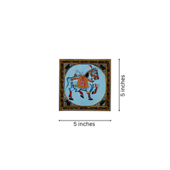 The Ceremonial Blue Steed – Grace in Motion