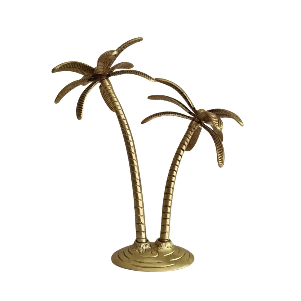 Brass Palm Tree – ropical Metal Tabletop & Home Decor Accent   Brass Ware
