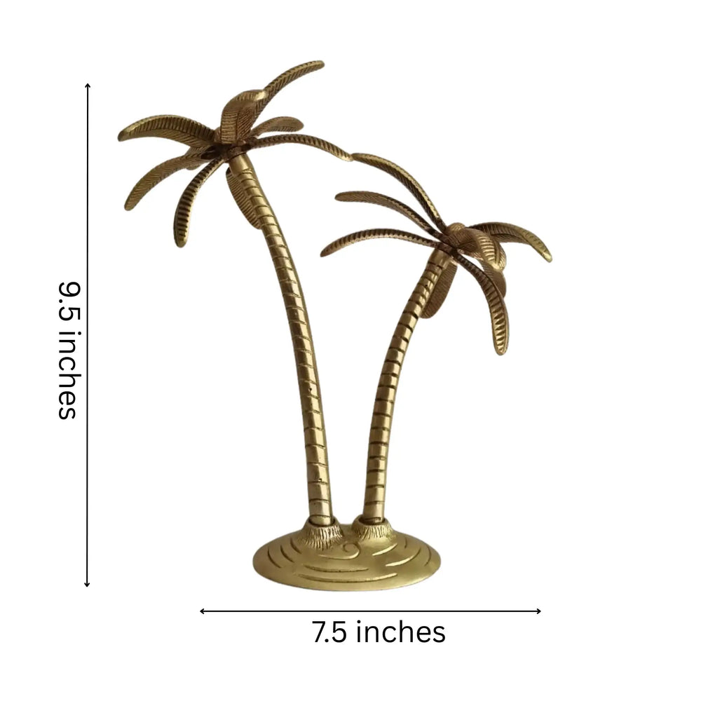 Brass Palm Tree – ropical Metal Tabletop & Home Decor Accent   Brass Ware