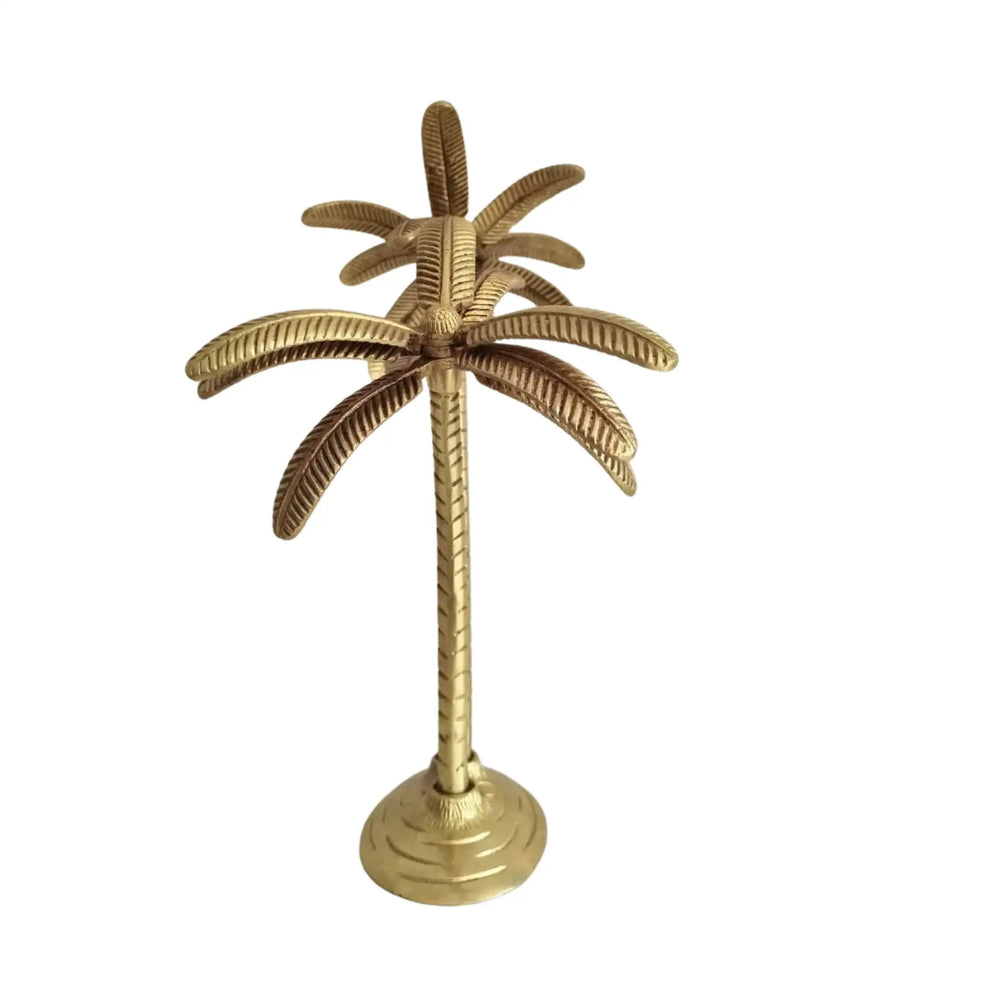 Brass Palm Tree – ropical Metal Tabletop & Home Decor Accent   Brass Ware
