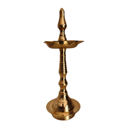 Traditional Brass Kuthu Vilakku - Standing Oil Lamp for Puja   Brass Artwork
