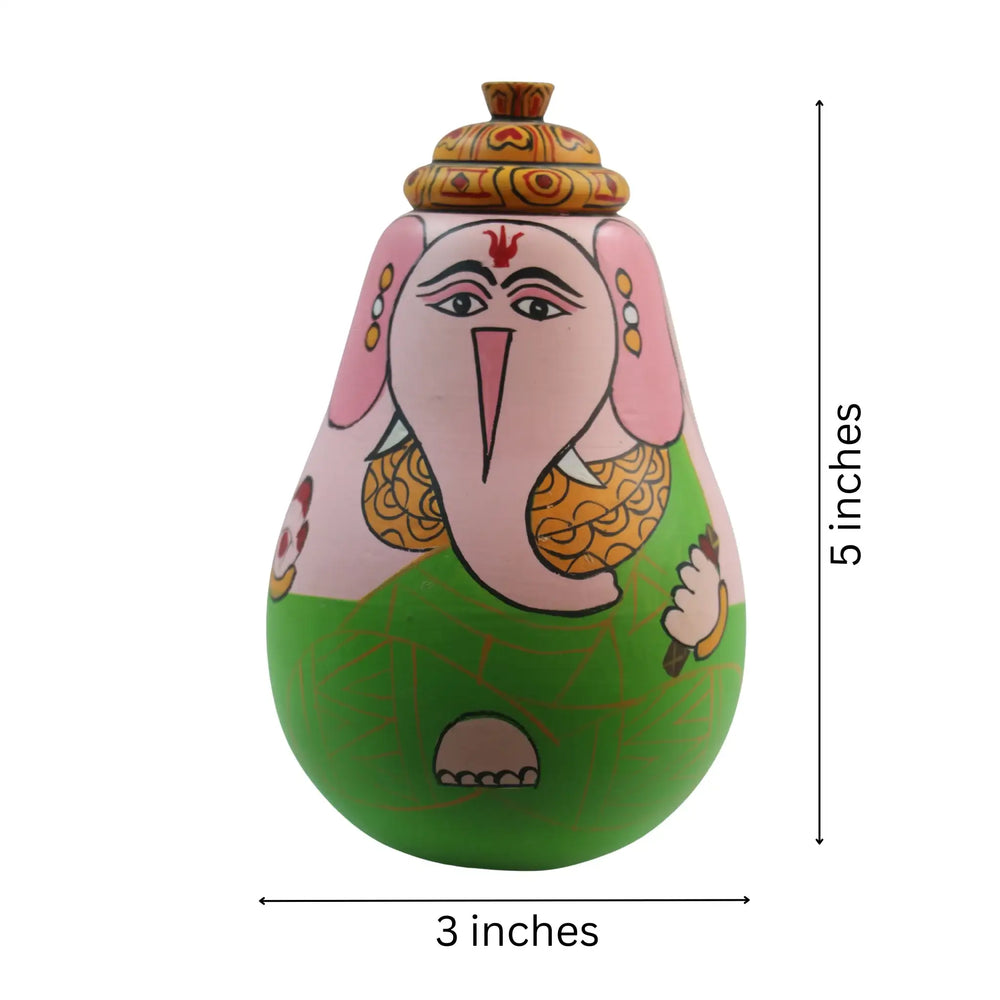 Traditional Indian Ganesh wooden figurine