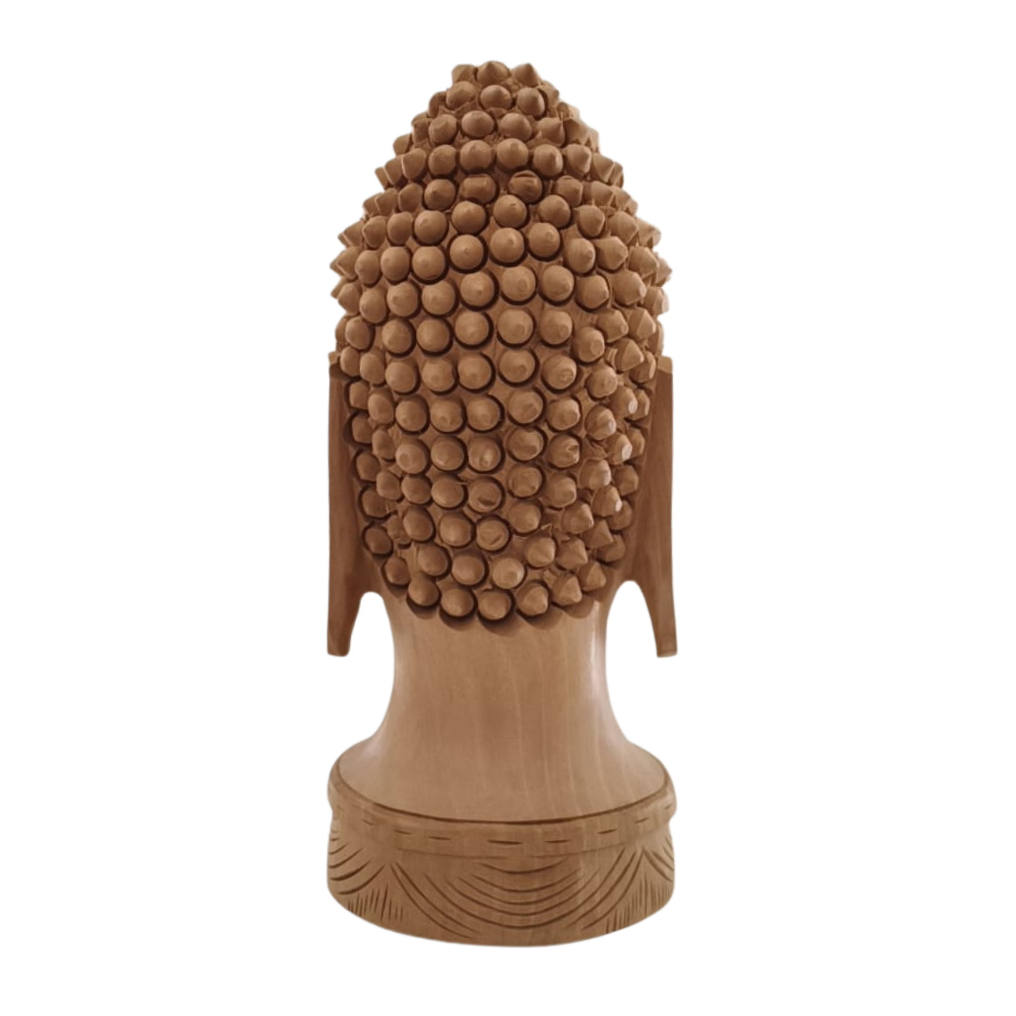 Buddha Wooden Head Statue | Hand-Carved Spiritual Decor