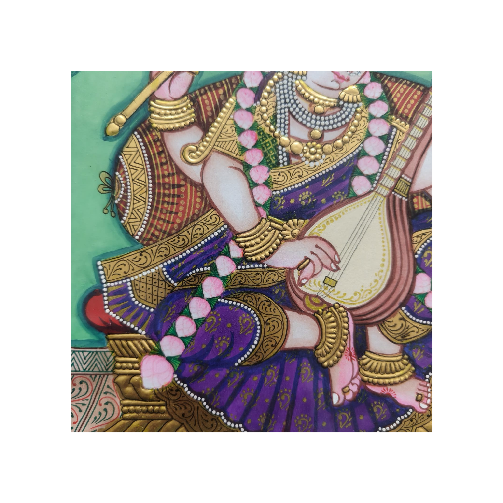 Mysore Saraswathi Painting | 22KT Gold Leaf