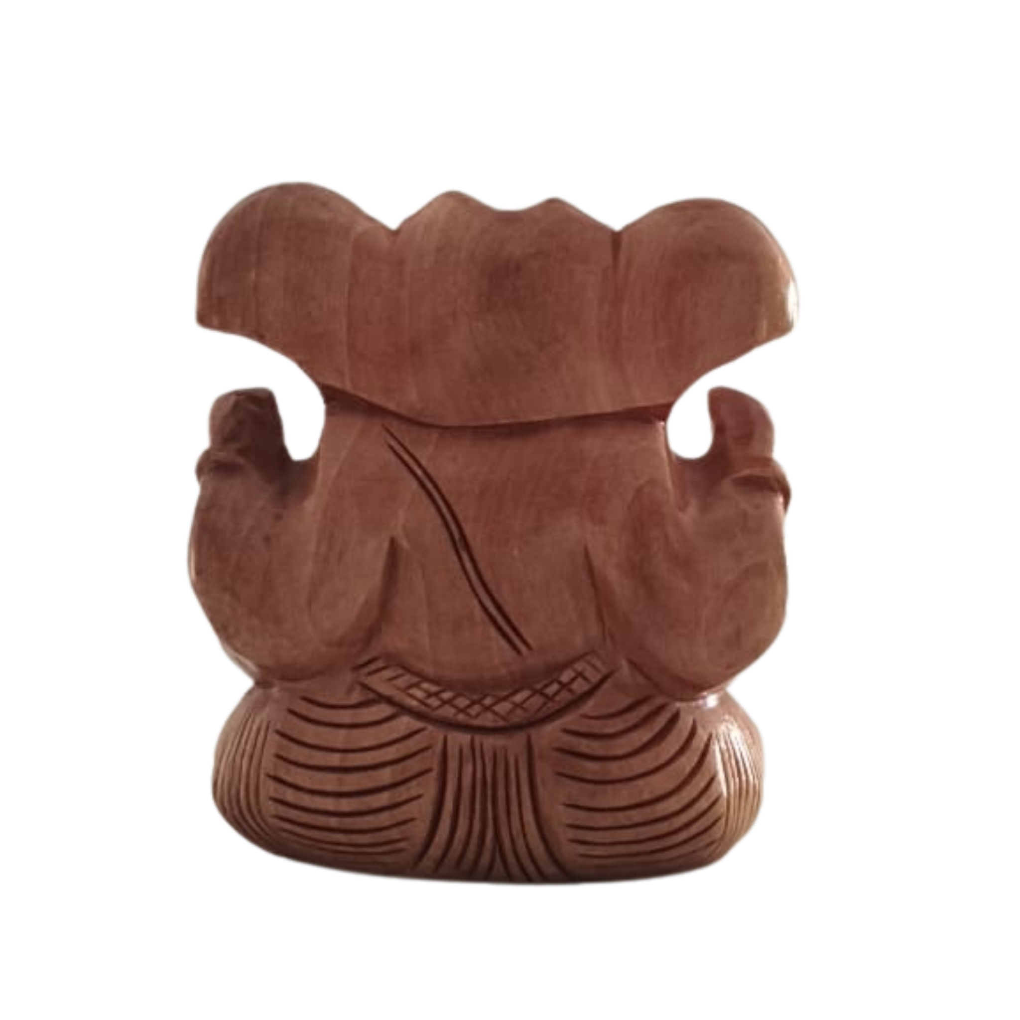 Decorative Wooden Ganesh in Seated Position | Handmade Religious Figurine