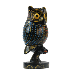 Hand-Painted Wooden Owl – Exclusive Artistic Home Decor