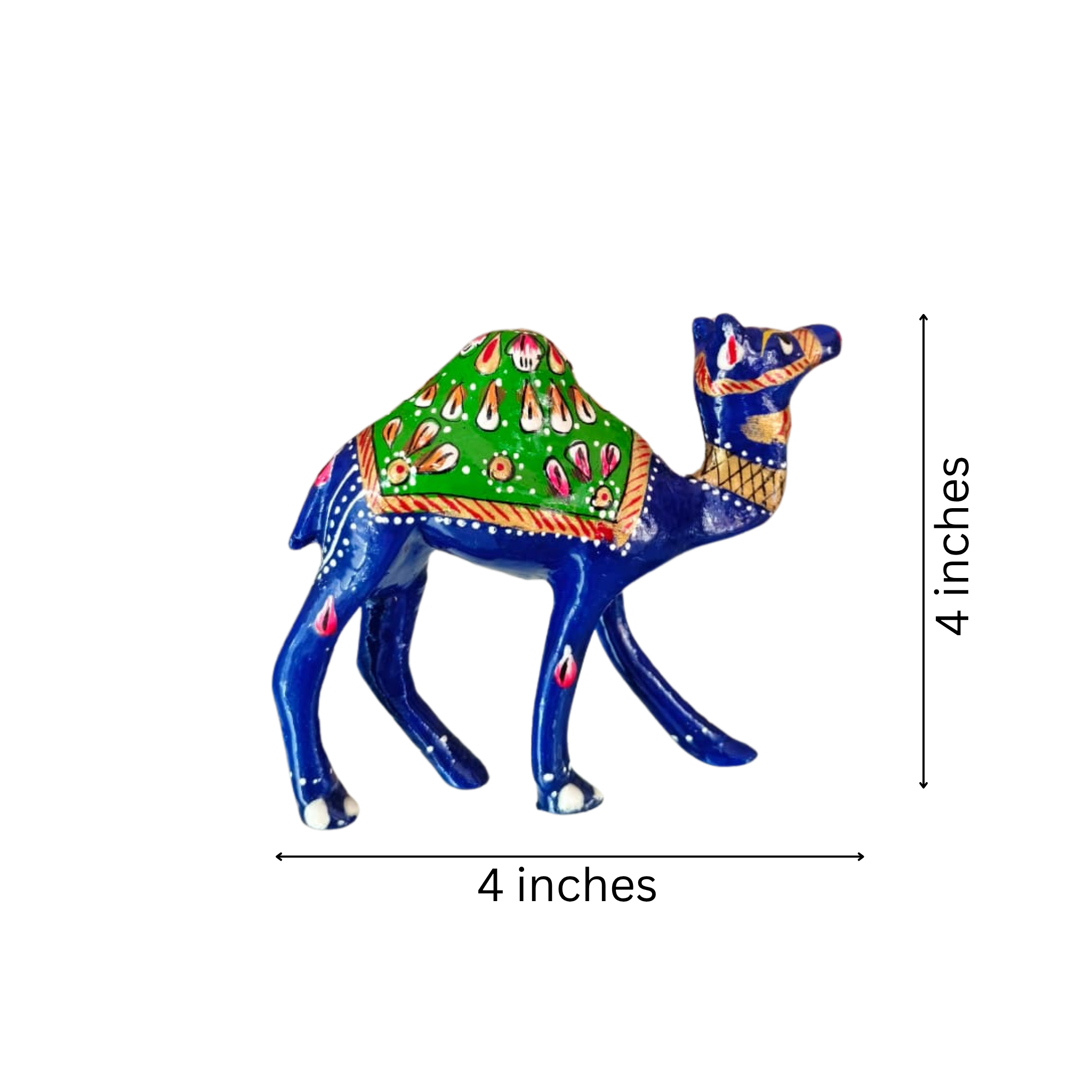 Colorful Metal Camel Statue | Handmade Ethnic Home Decor