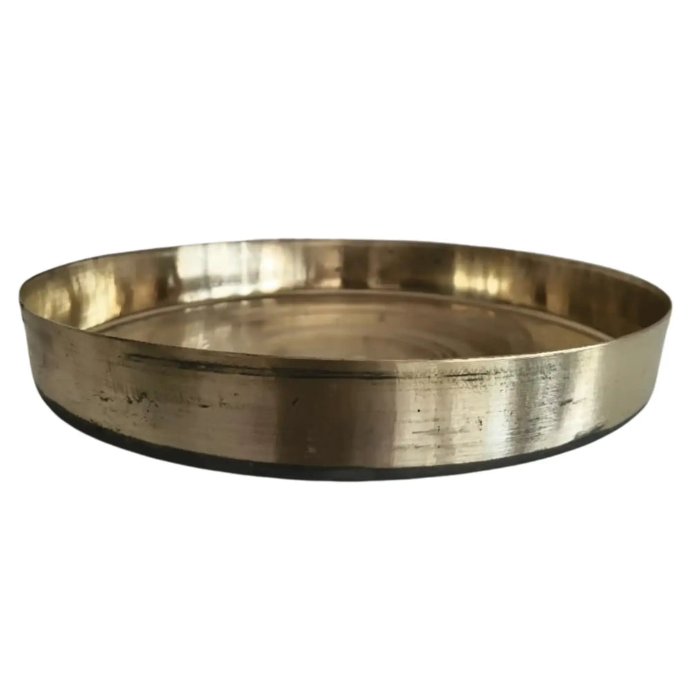 Solid brass aarti thali for temple use